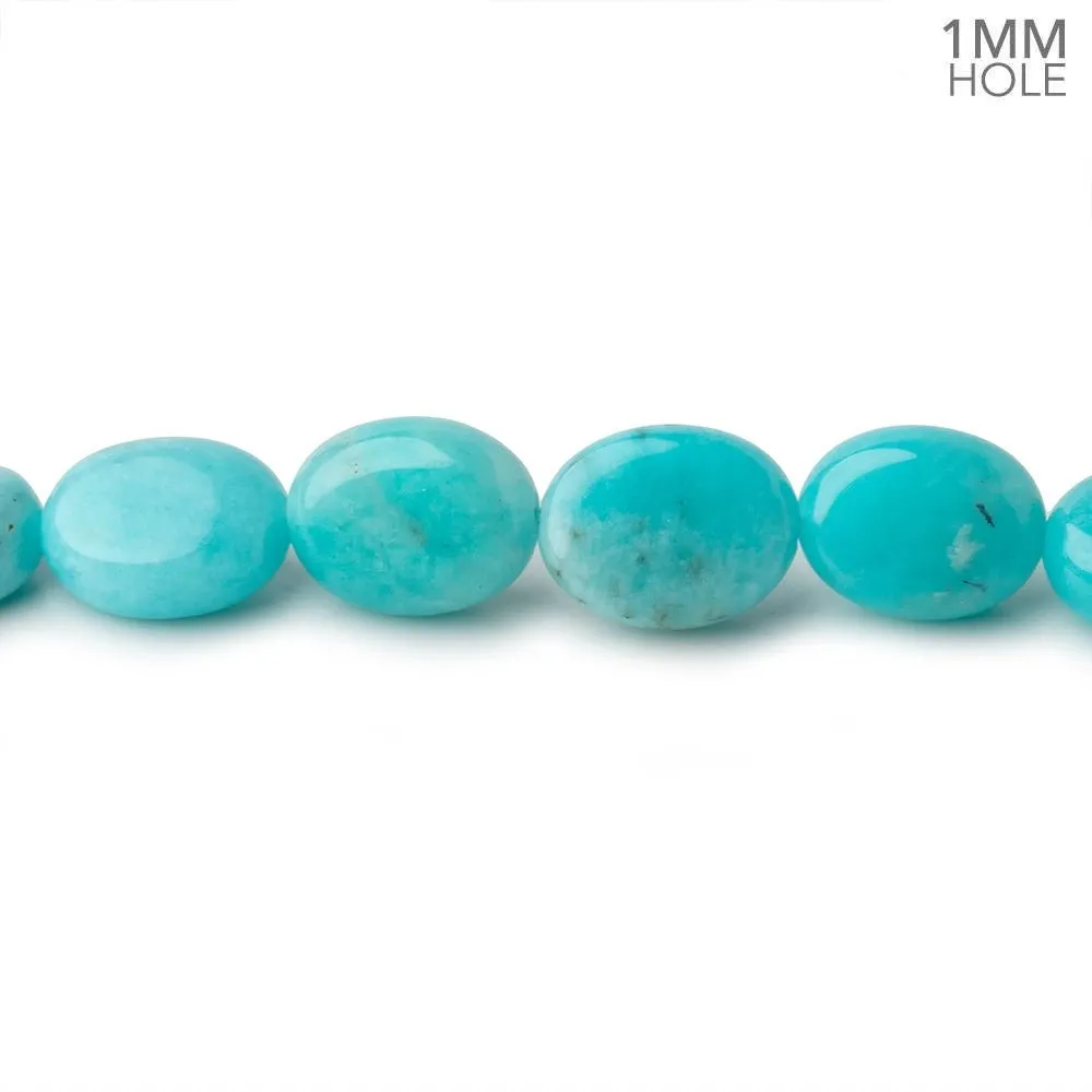 10x8mm Amazonite Plain Oval Beads 16 inch 38 pieces A Grade 1mm Hole