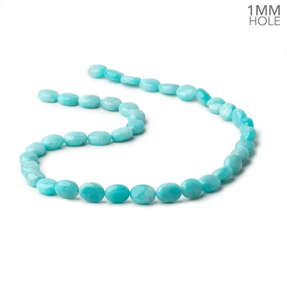 10x8mm Amazonite Plain Oval Beads 16 inch 38 pieces A Grade 1mm Hole