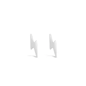 14 Karat Gold Lightning Bolt Stud Earrings - With Flat Backing