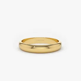 14k 3MM Classic Dome Unisex Wedding Ring