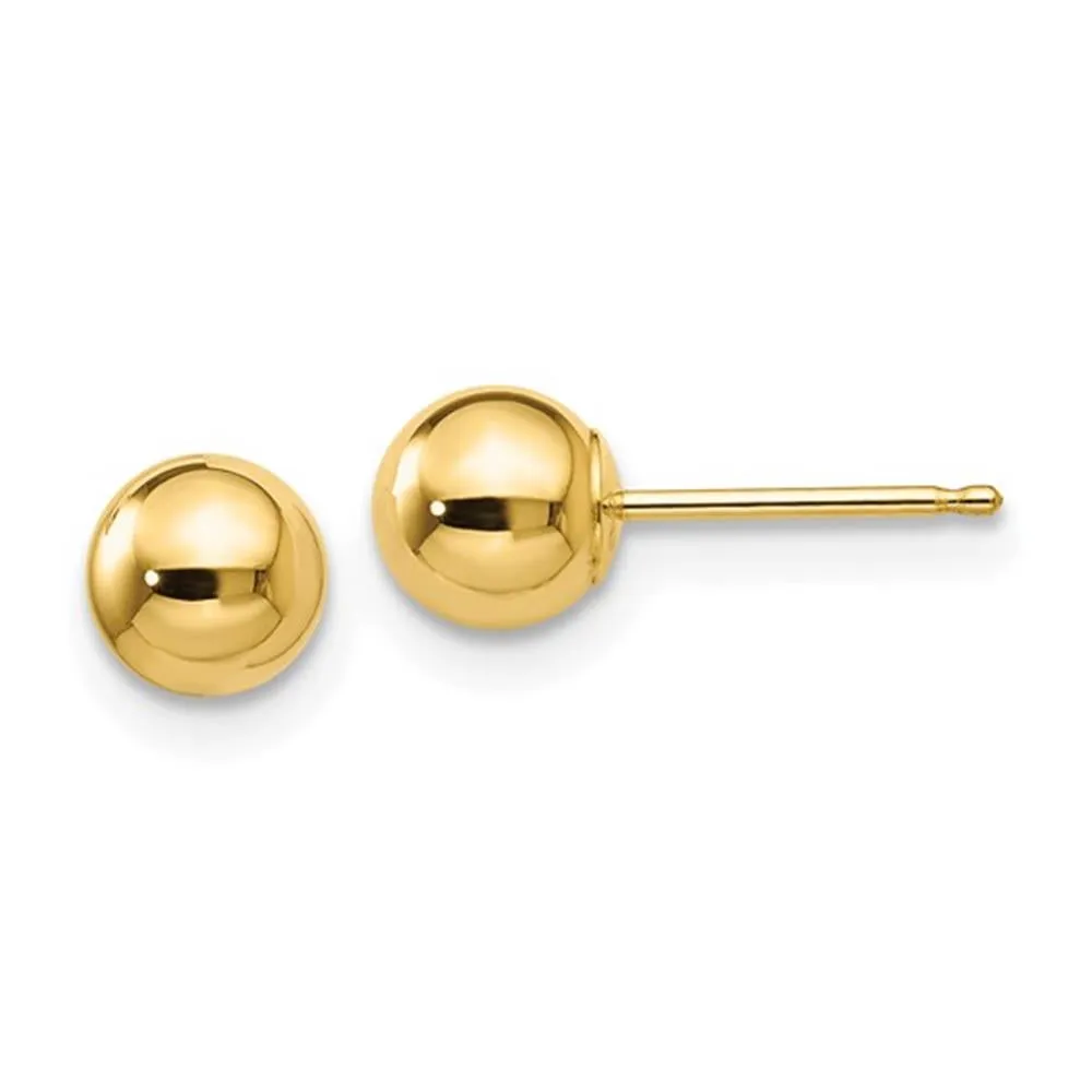 14K 5MM Gold Ball Stud