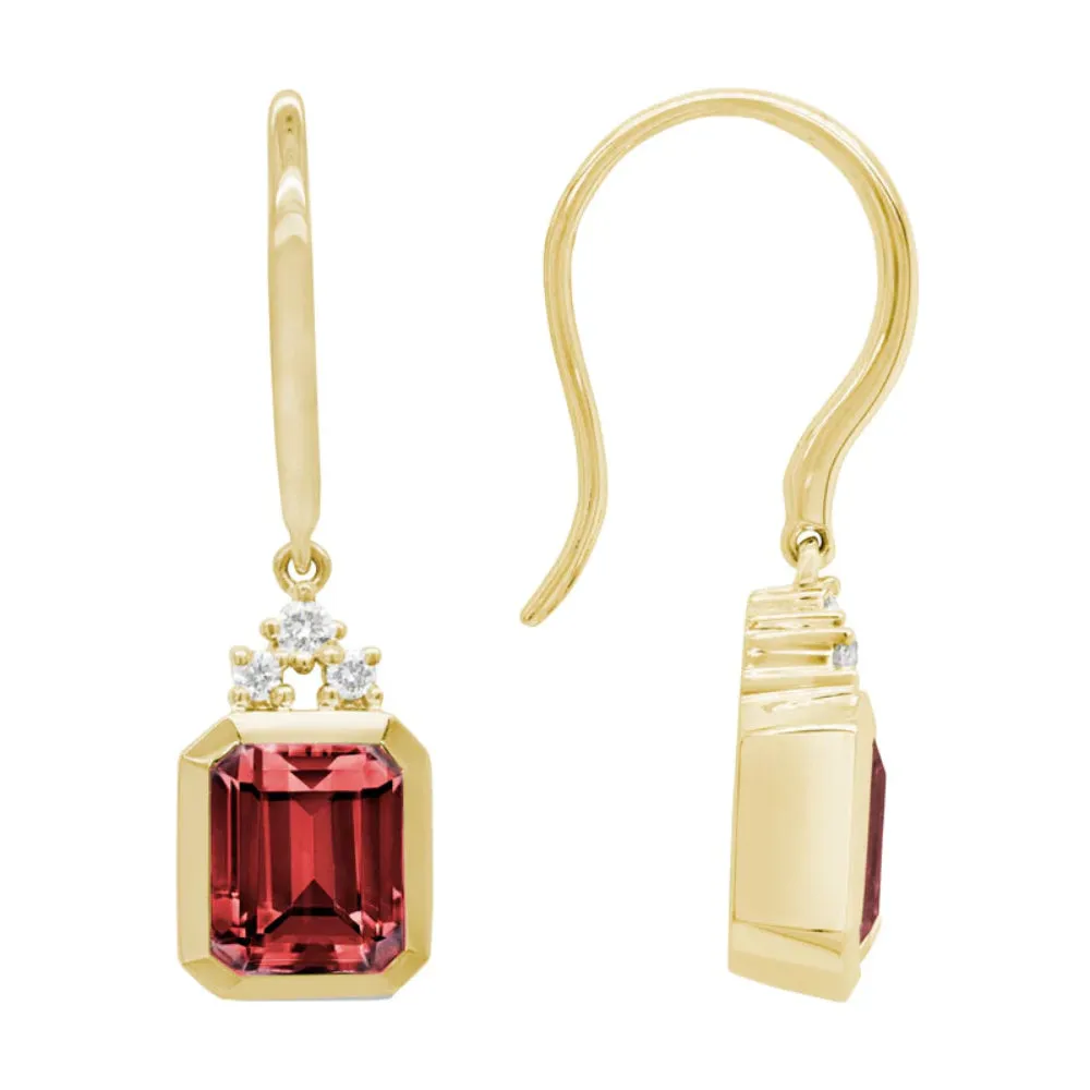 14k Gold Gemstone Earrings