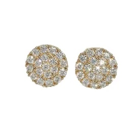 14k Gold Generic Cluster Earrings 2.6 cwt. Lab Made Diamonds