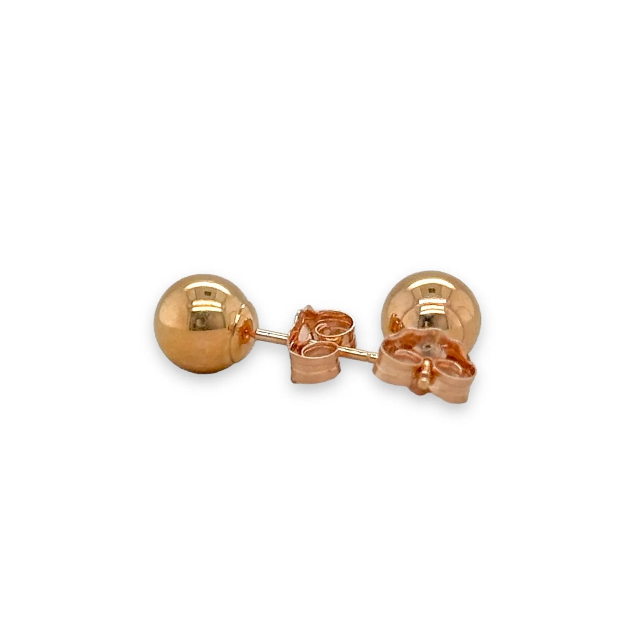 14K R Gold 6mm Ball Earring