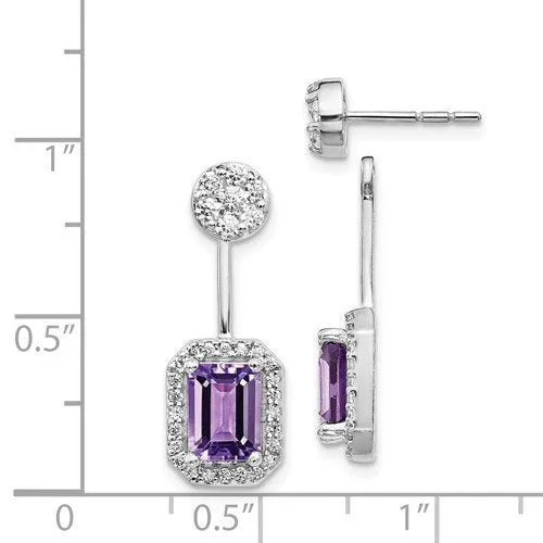 14KT 4.20 CTW & .63 CTW DIAMOND OCTAGON HALO EARRINGS