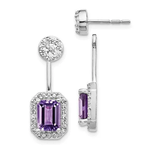 14KT 4.20 CTW & .63 CTW DIAMOND OCTAGON HALO EARRINGS