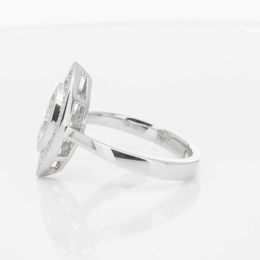 18ct White Gold 1.00ct Marquise Diamond Ring