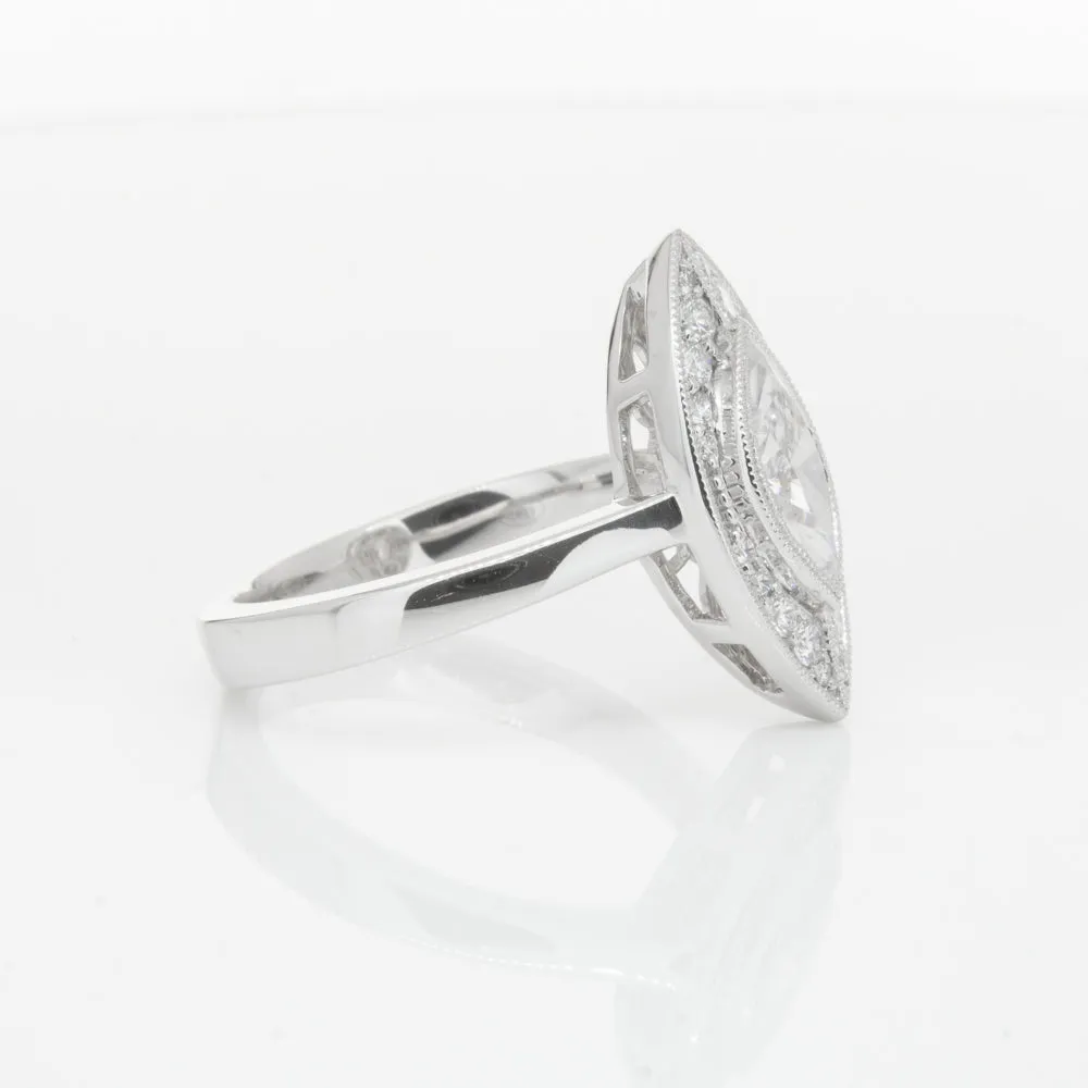 18ct White Gold 1.00ct Marquise Diamond Ring