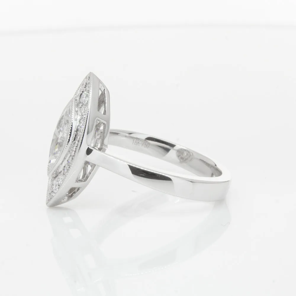 18ct White Gold 1.00ct Marquise Diamond Ring