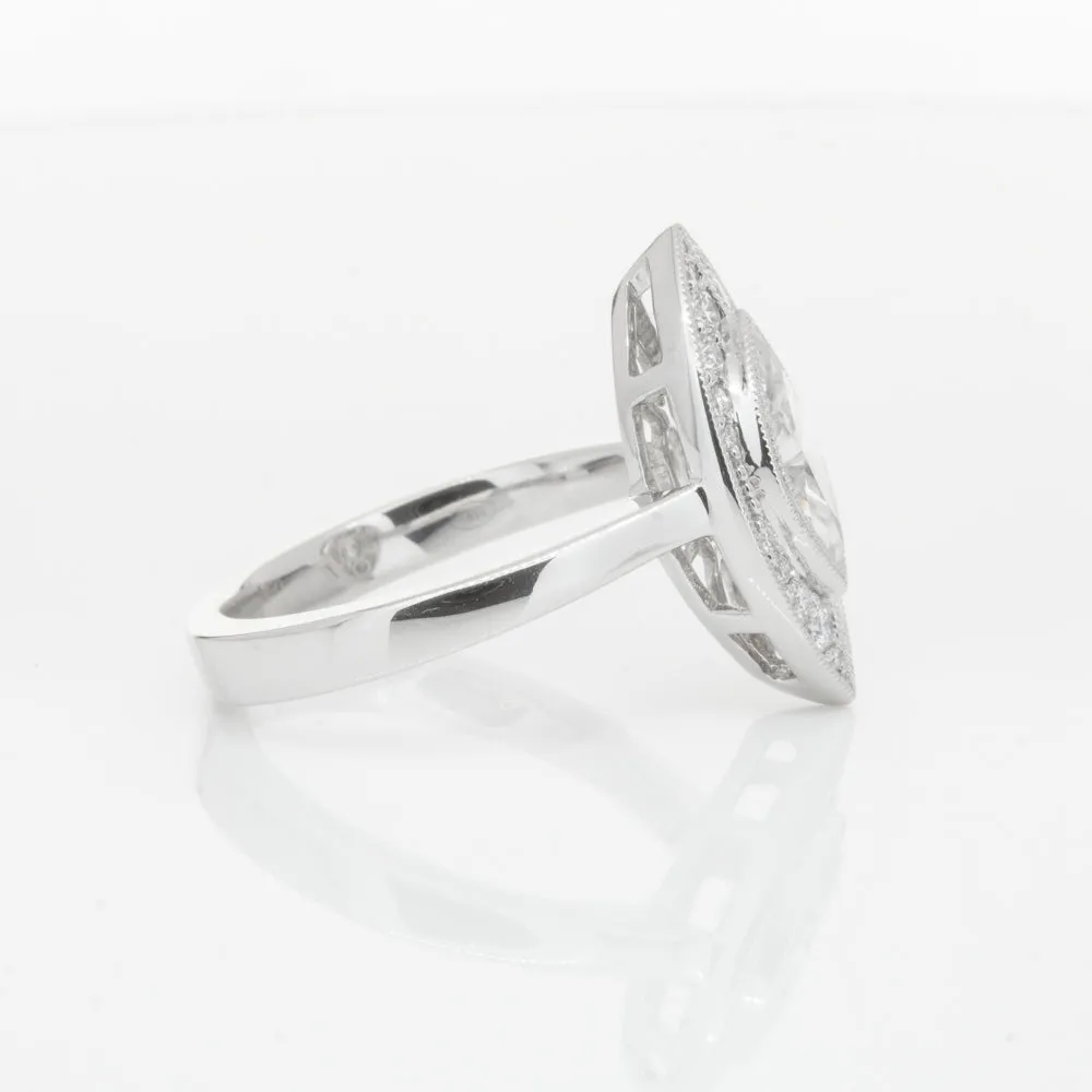 18ct White Gold 1.00ct Marquise Diamond Ring