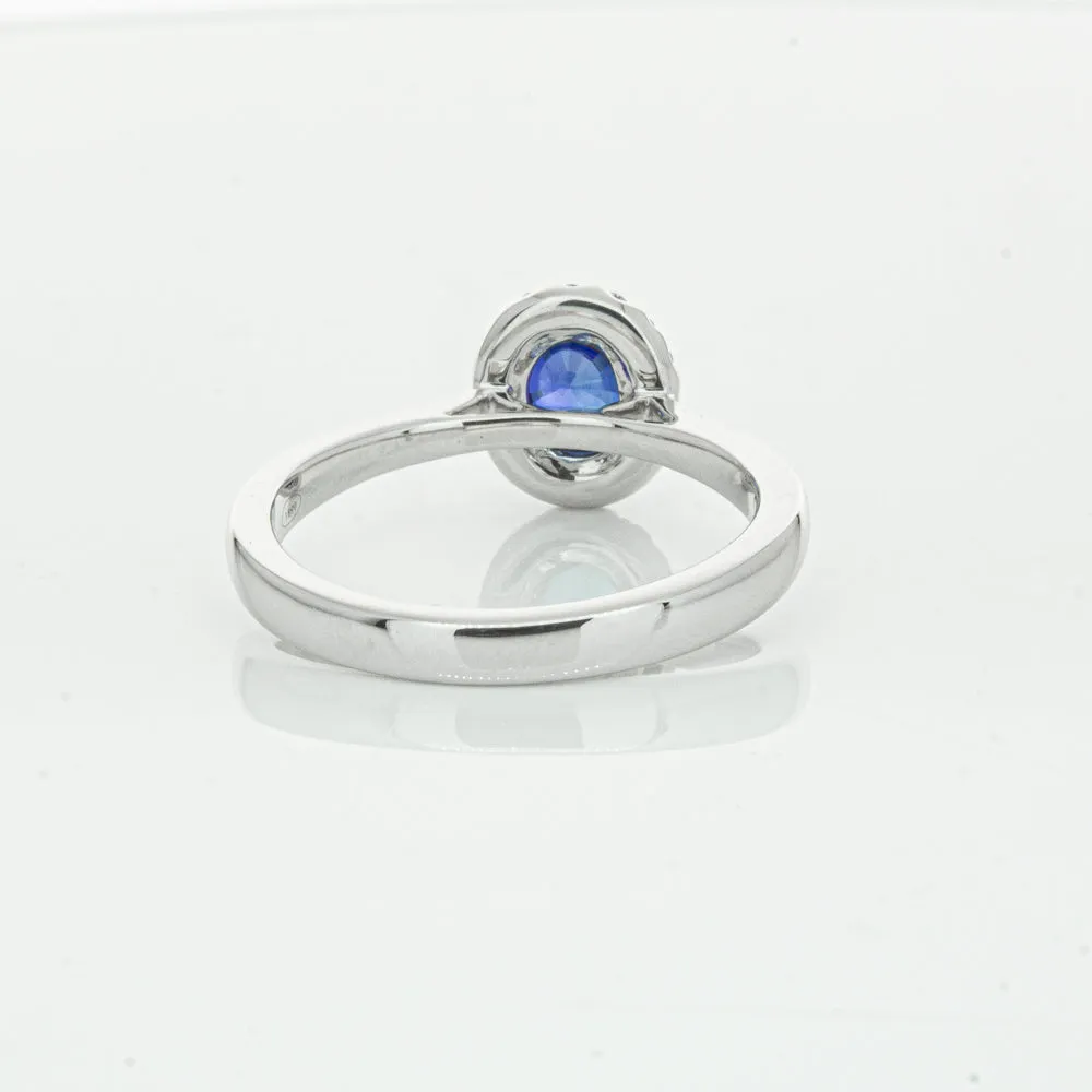 18ct White Gold 1.00ct Sapphire & Diamond Eclipse Ring