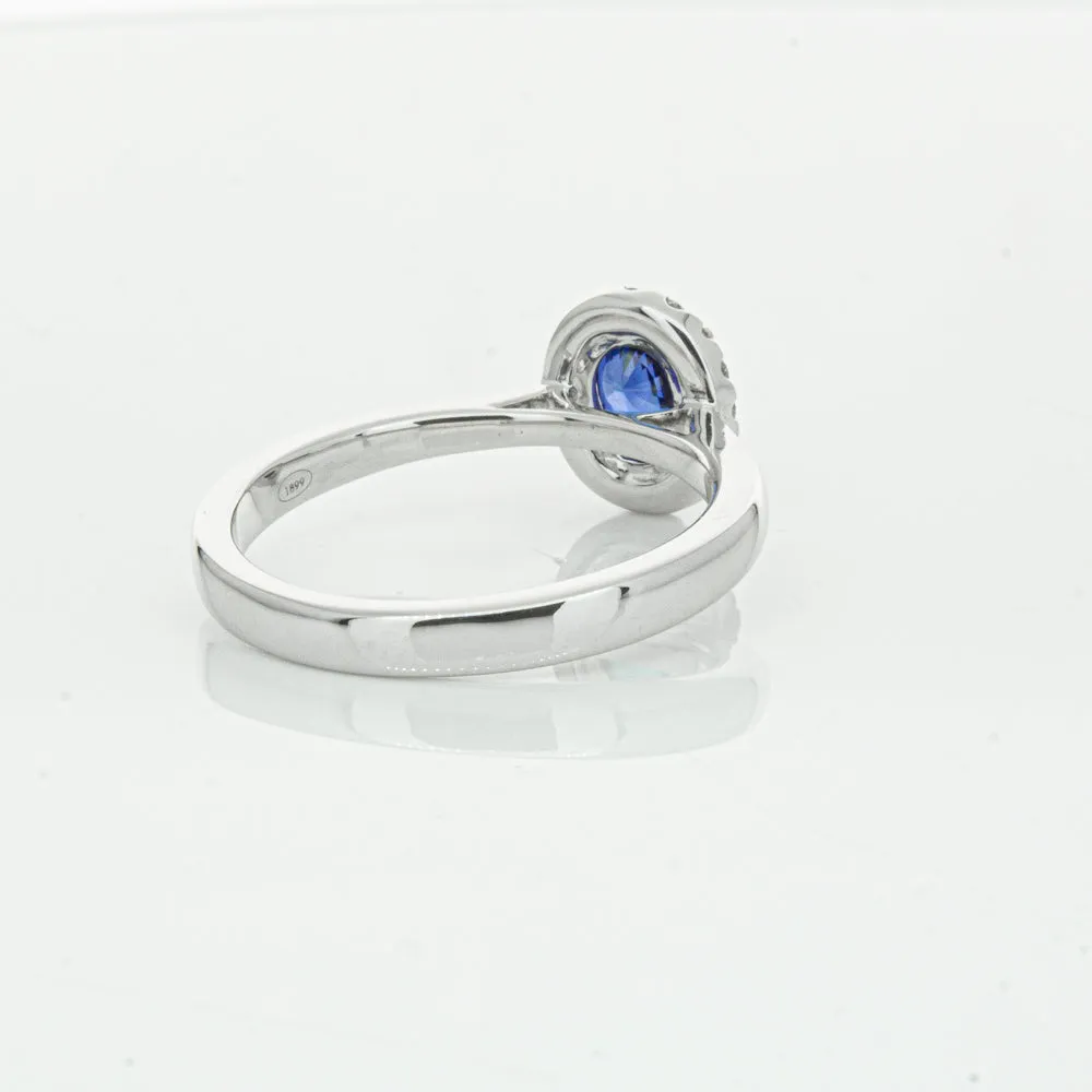 18ct White Gold 1.00ct Sapphire & Diamond Eclipse Ring