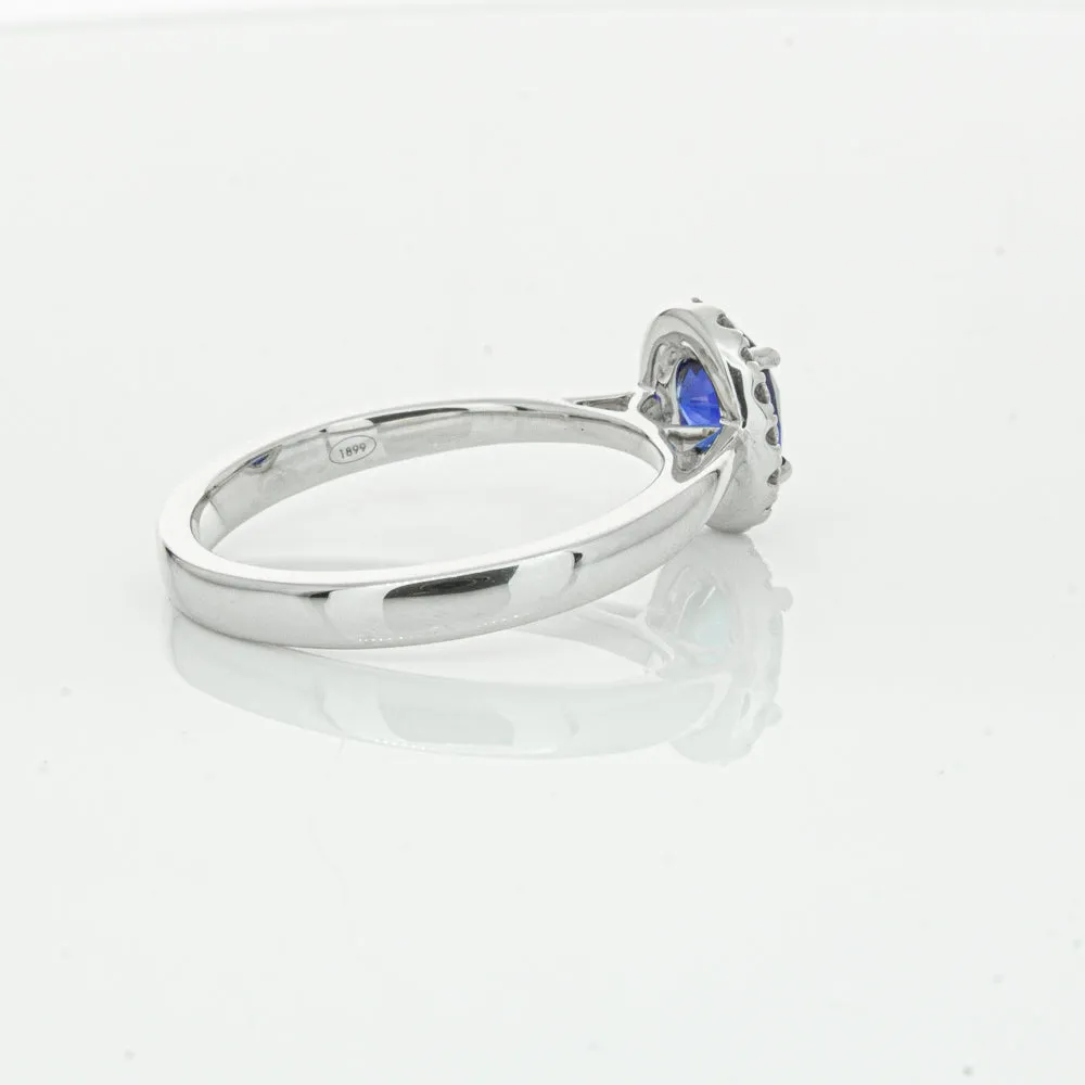 18ct White Gold 1.00ct Sapphire & Diamond Eclipse Ring