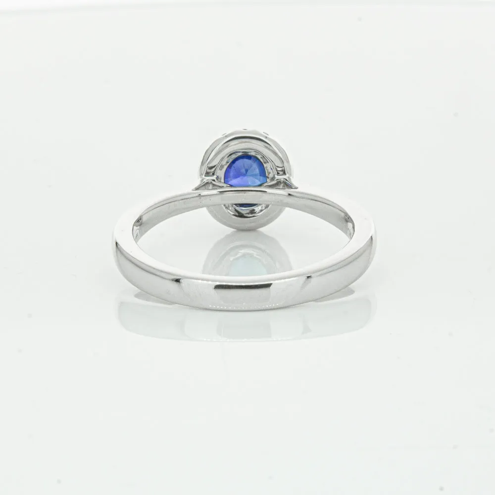 18ct White Gold 1.00ct Sapphire & Diamond Eclipse Ring