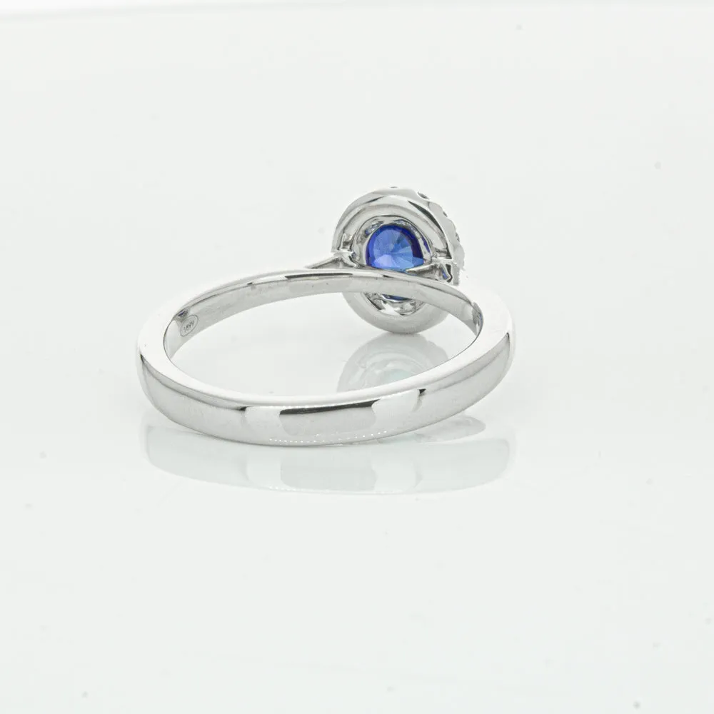 18ct White Gold 1.00ct Sapphire & Diamond Eclipse Ring