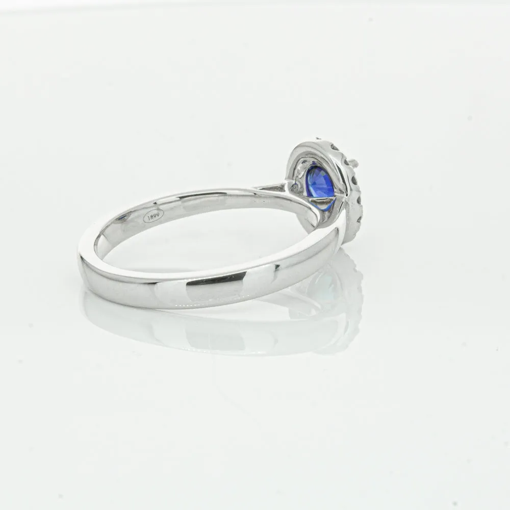 18ct White Gold 1.00ct Sapphire & Diamond Eclipse Ring