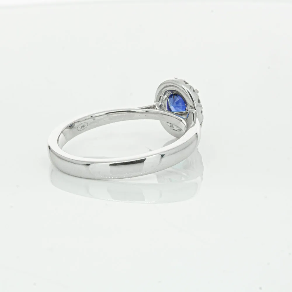 18ct White Gold 1.00ct Sapphire & Diamond Eclipse Ring