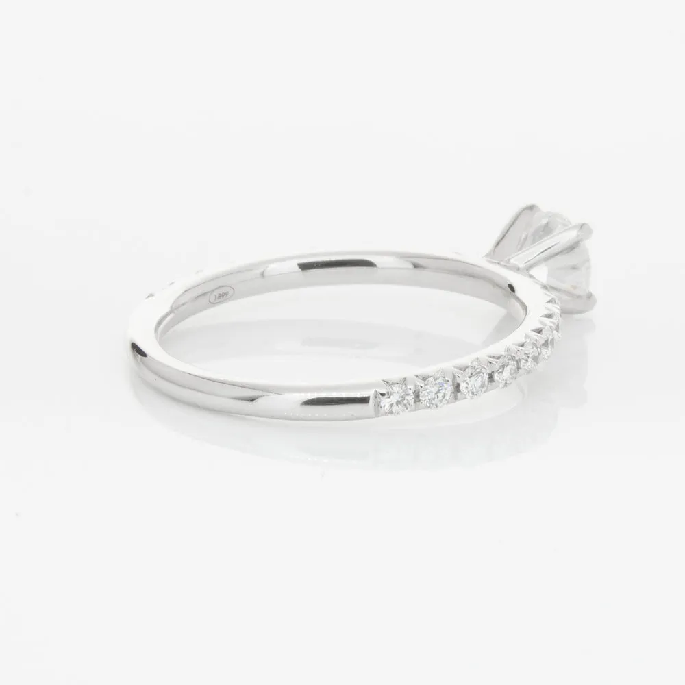 18ct White Gold .51ct Diamond Comet Ring