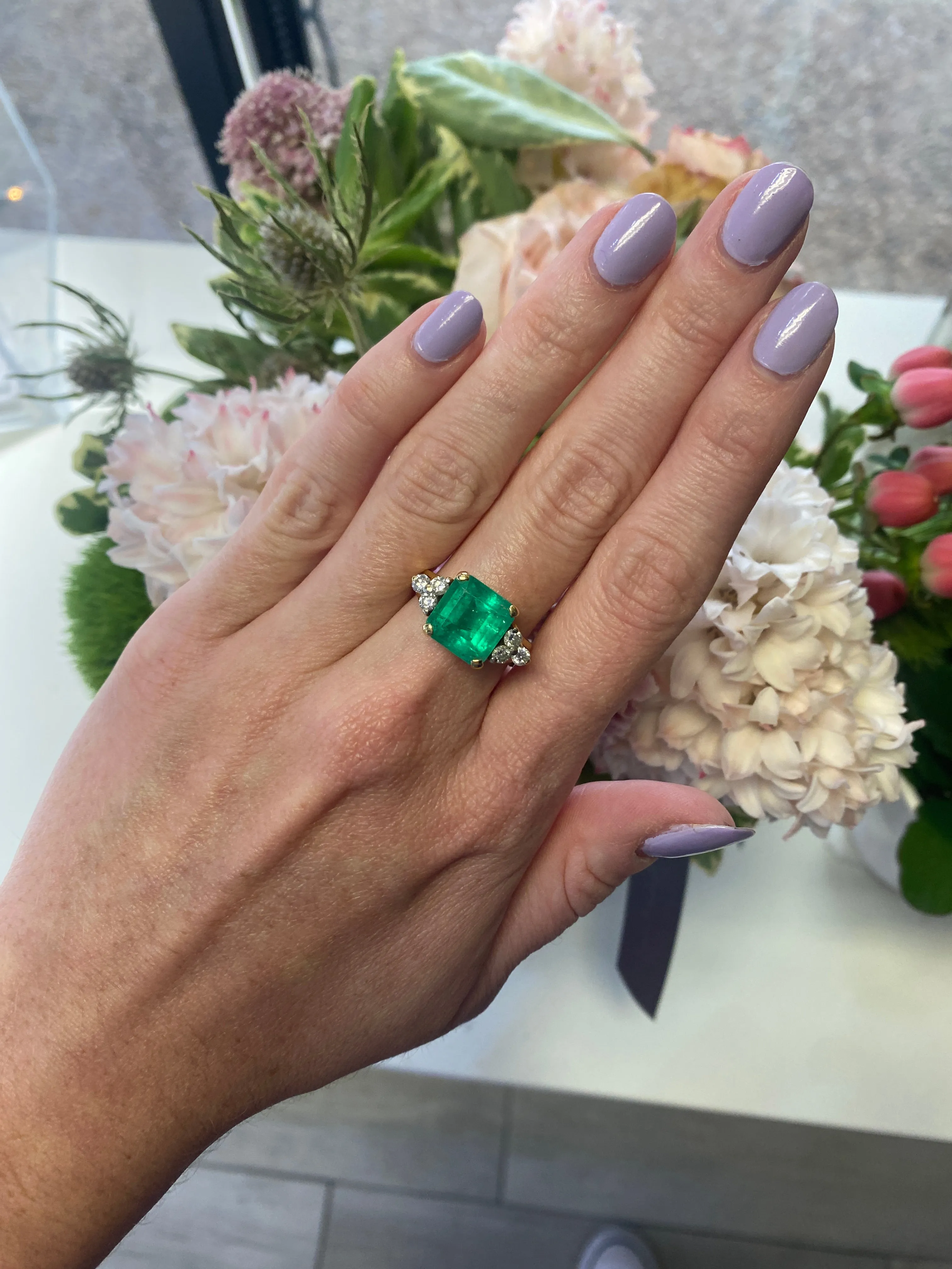 18k Estate Emerald Ring