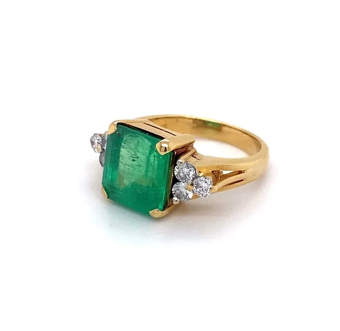 18k Estate Emerald Ring