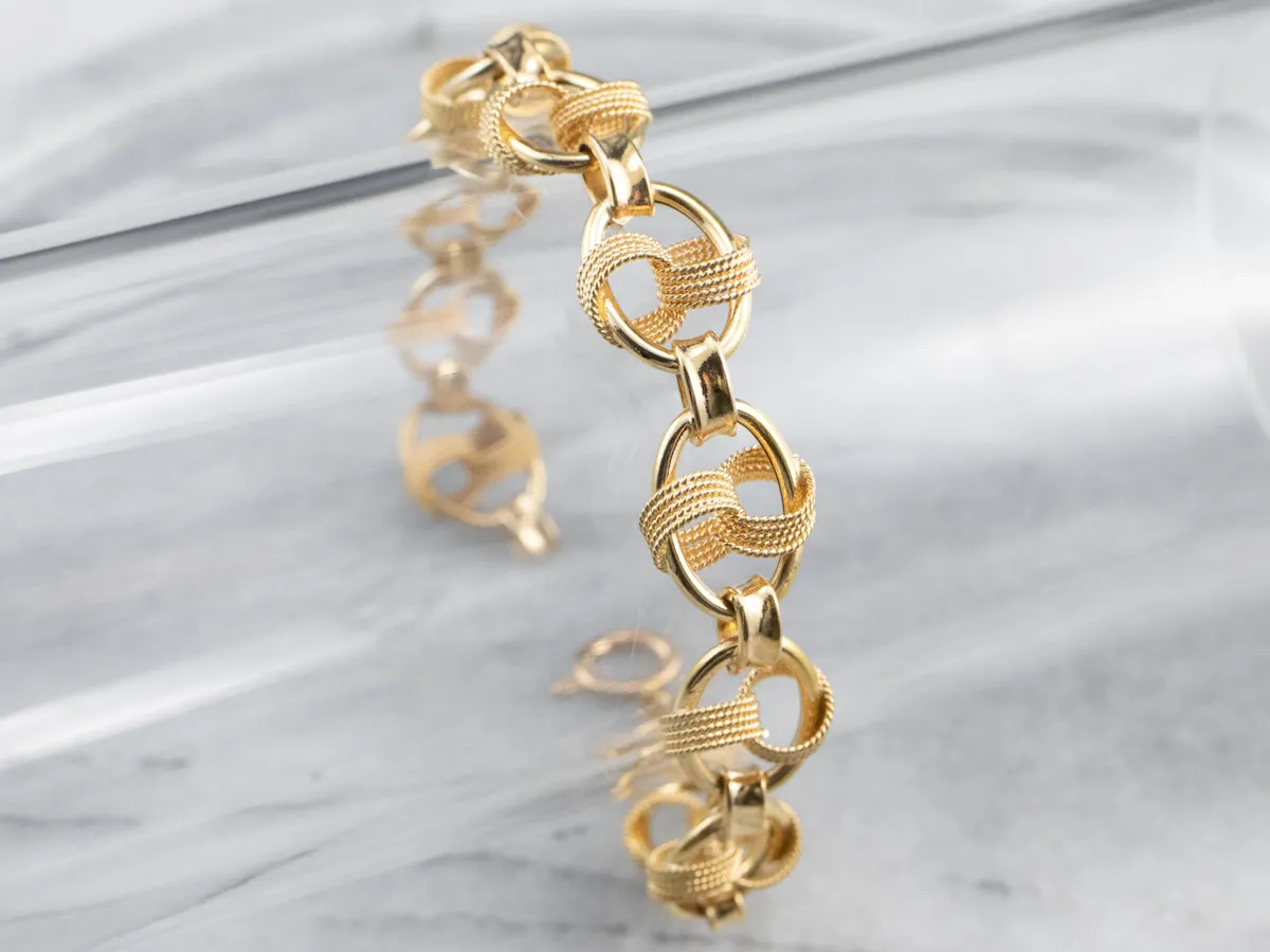 18K Gold Fancy Link Bracelet