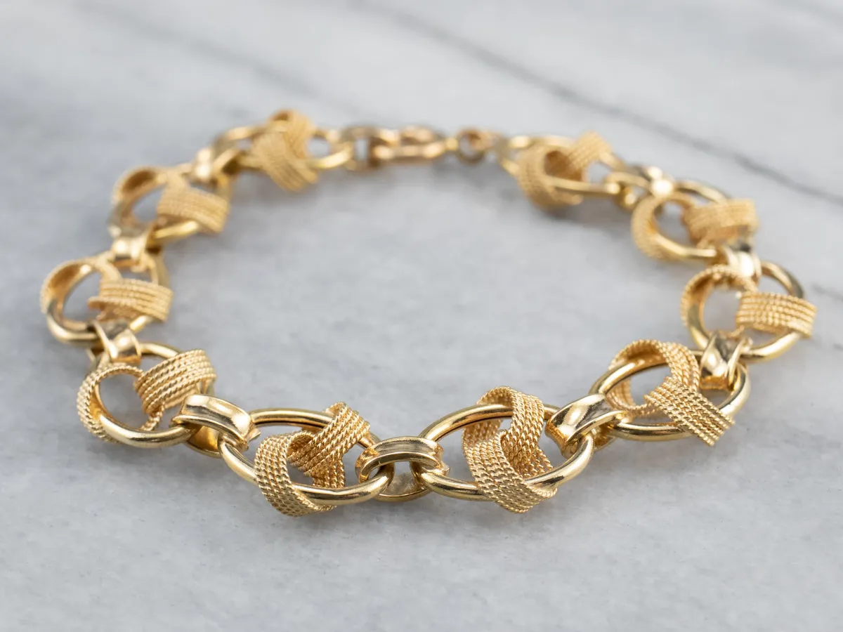 18K Gold Fancy Link Bracelet