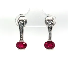 2.18 CTW RUBY AND DIAMOND EARRINGS