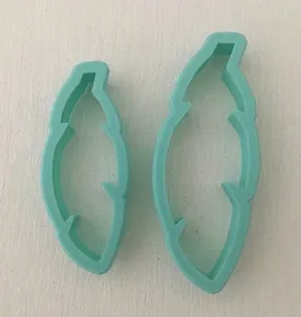 3D Printed Polymer Clay Cutter - Leaf 2 Piece Set