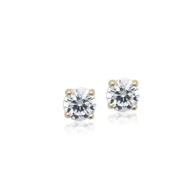 5mm Cubic Zirconia  Stud Earring, Rosegold Plated