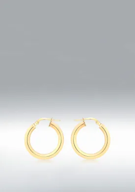 9 Carat Creole Classic Hoops, Yellow Gold