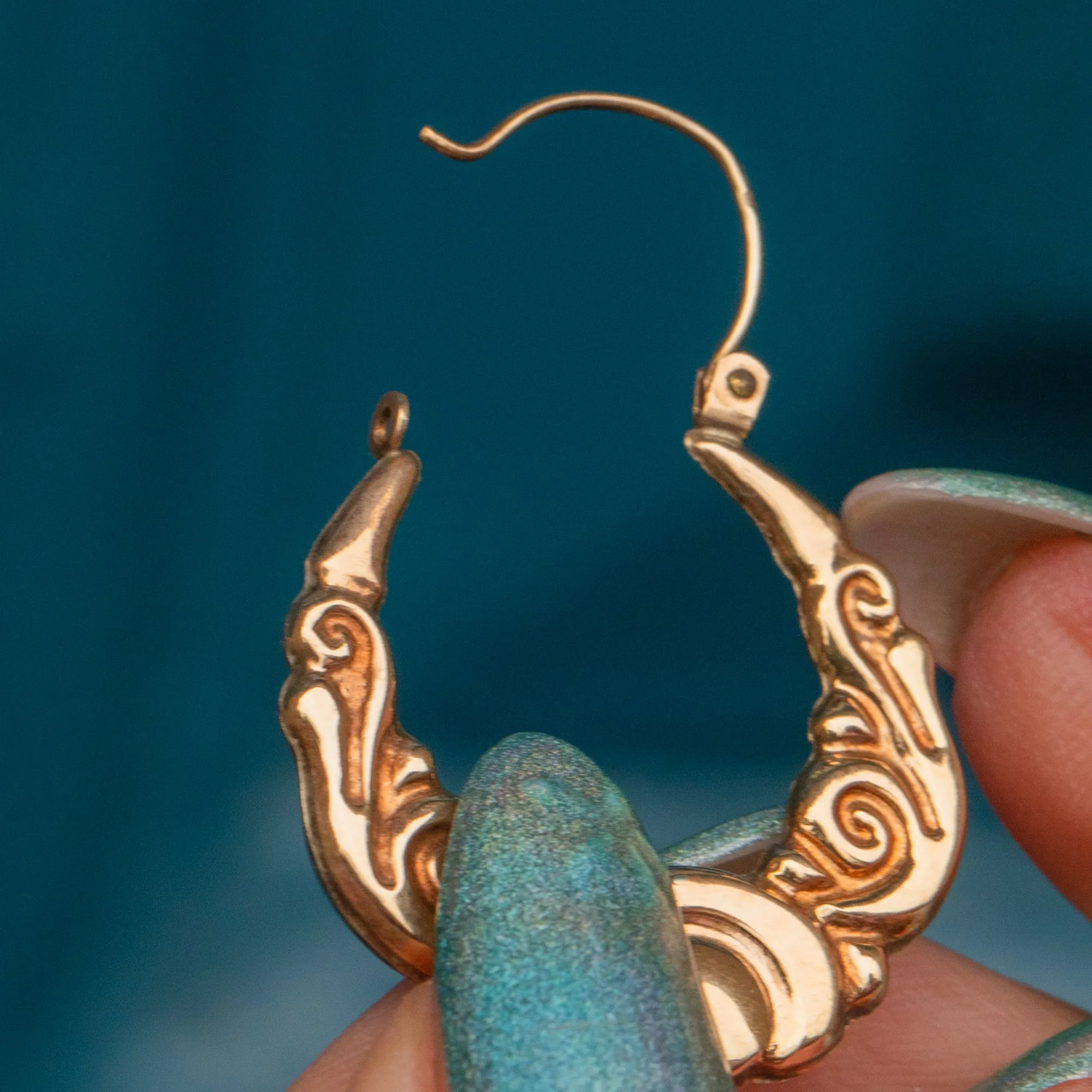 9ct Gold Creole Hoop Earrings