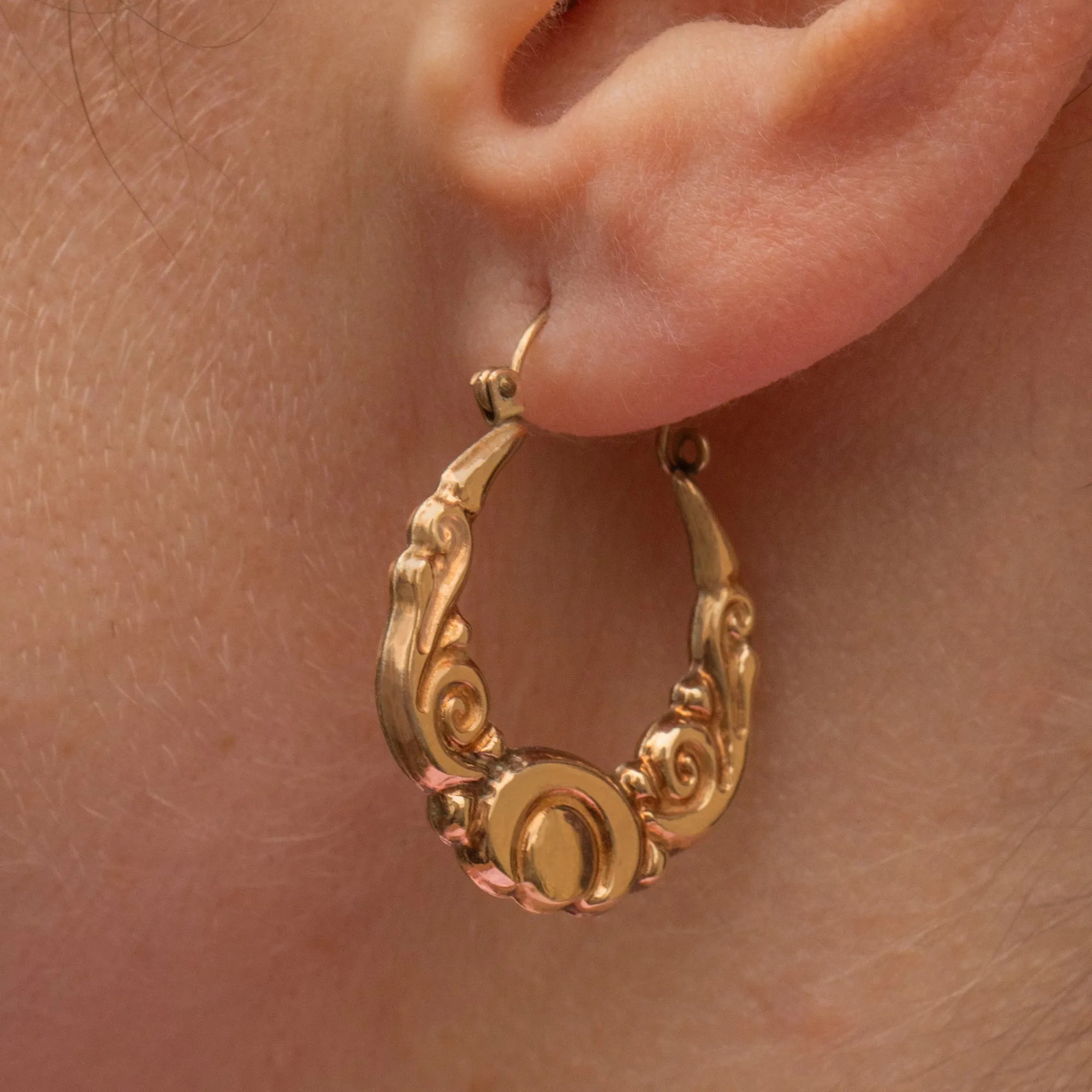 9ct Gold Creole Hoop Earrings