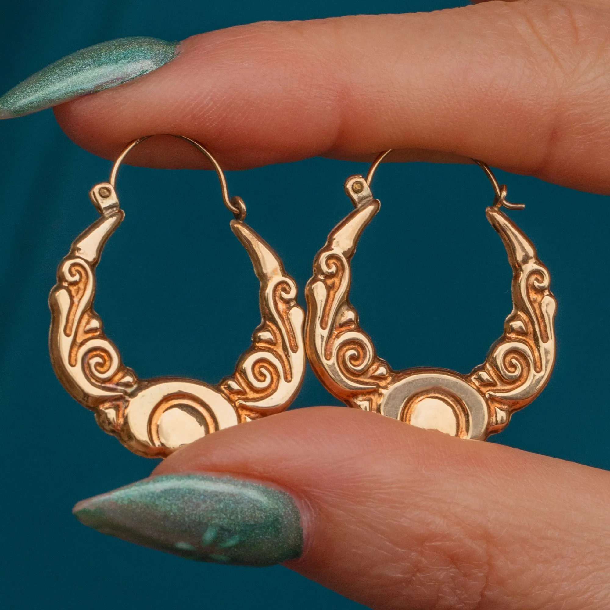 9ct Gold Creole Hoop Earrings