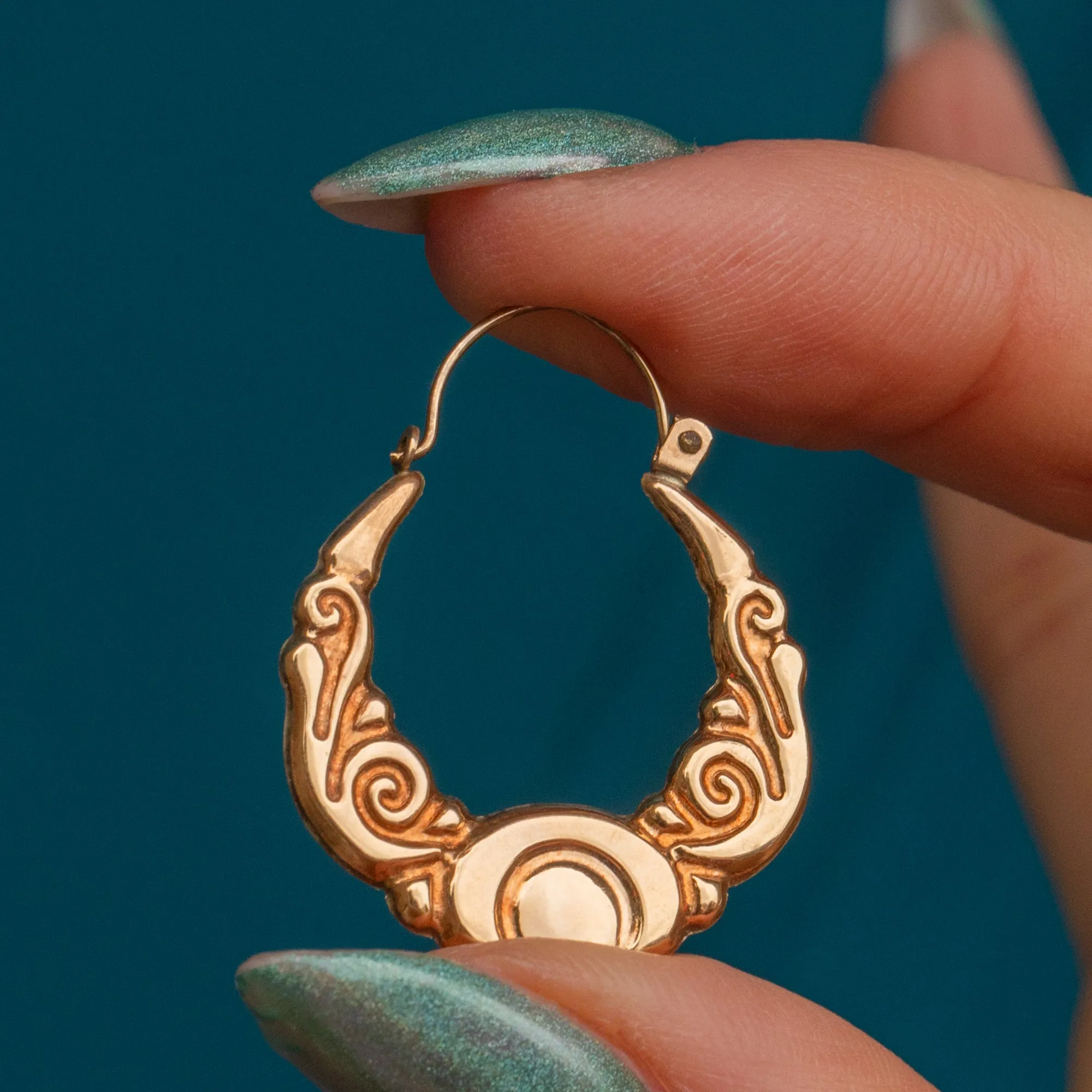 9ct Gold Creole Hoop Earrings