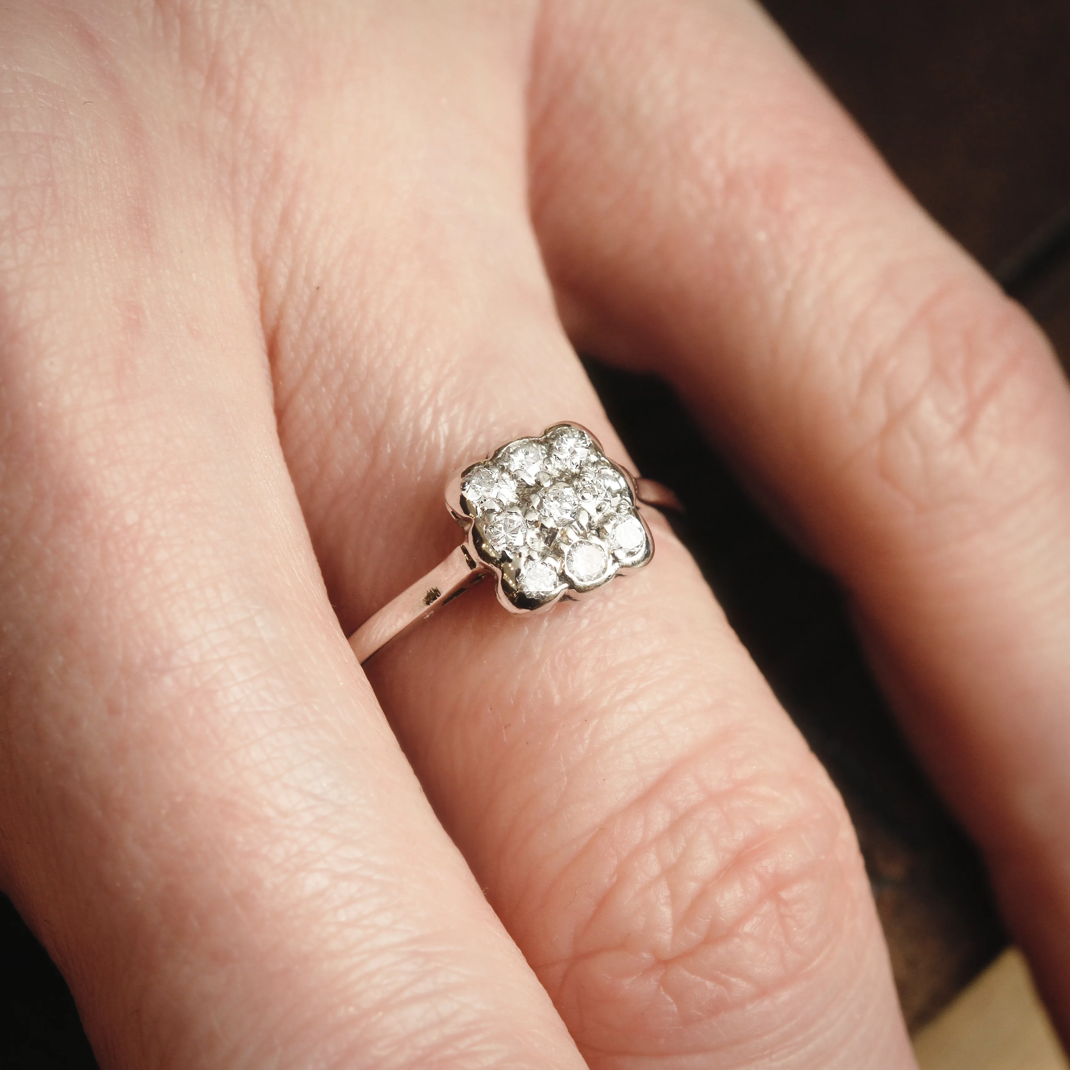 A Sparkly Sensation! Vintage Diamond Cluster Ring