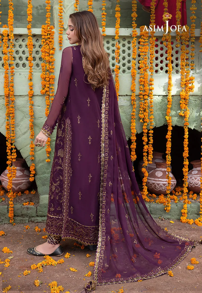 Abresham by Asim Jofa Embroidered Chiffon Unstitched 3Pc Suit AJAB-22