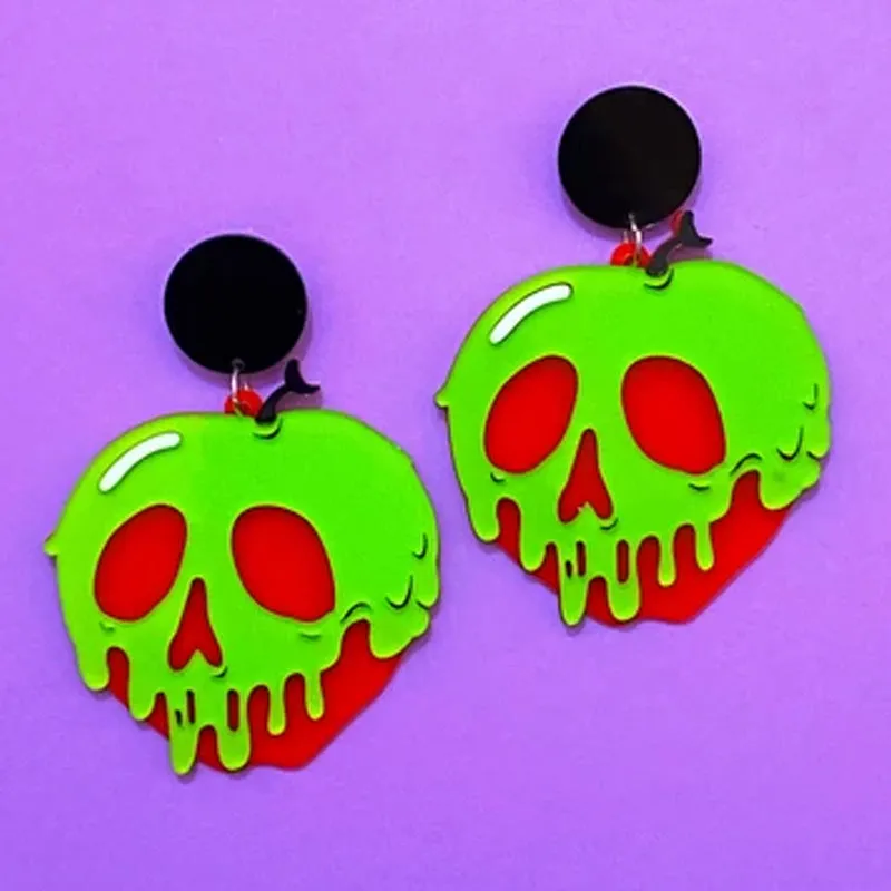 Acrylic Skull Women's Stud Earrings