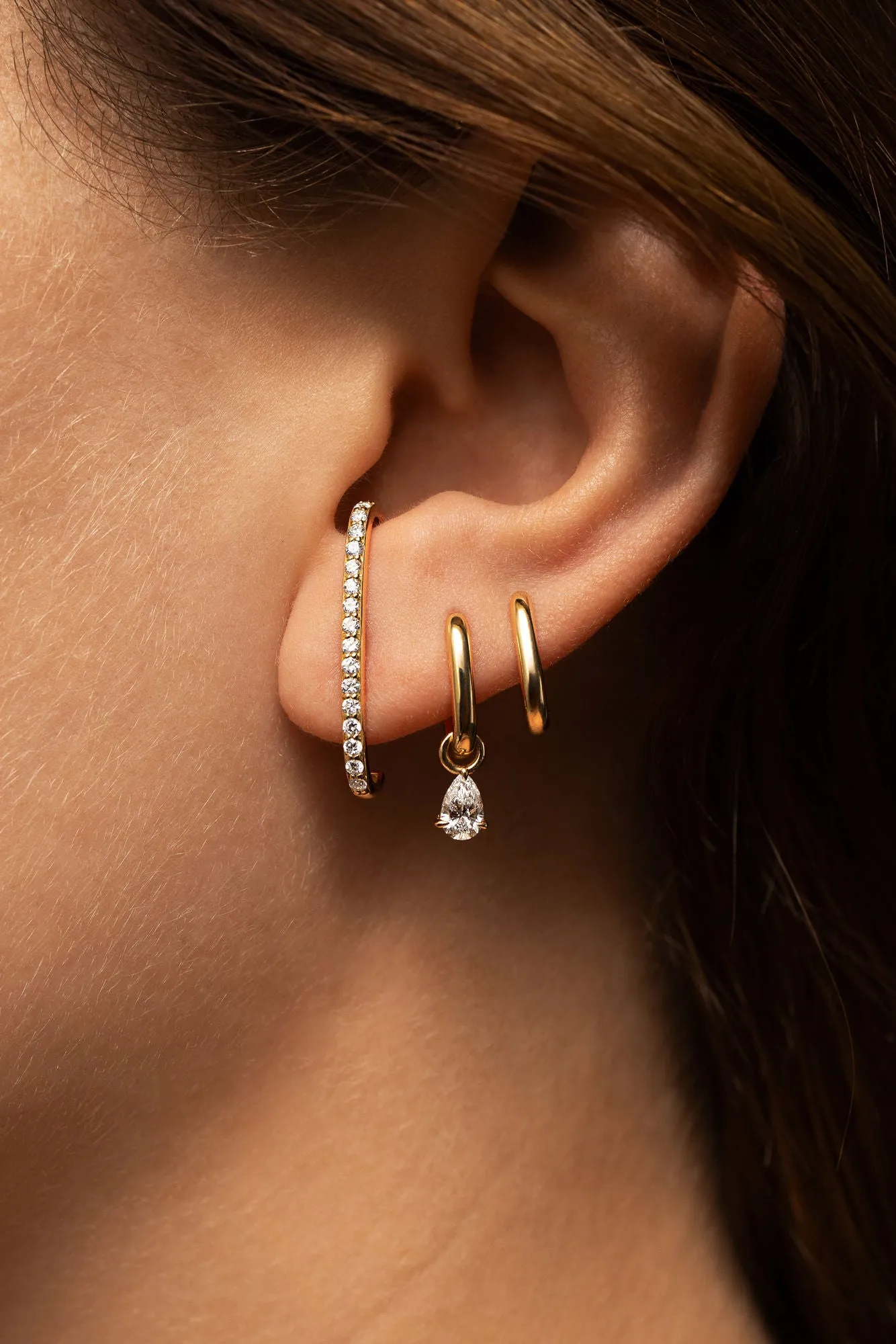 Allday 14K Gold Earrings w. Diamonds