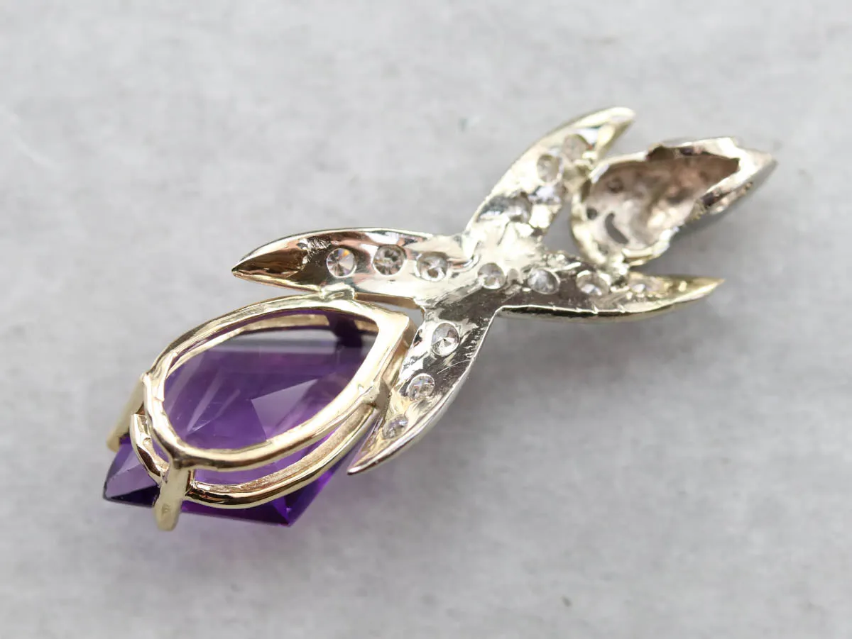 Amethyst and Diamond Pendant