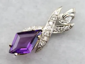 Amethyst and Diamond Pendant