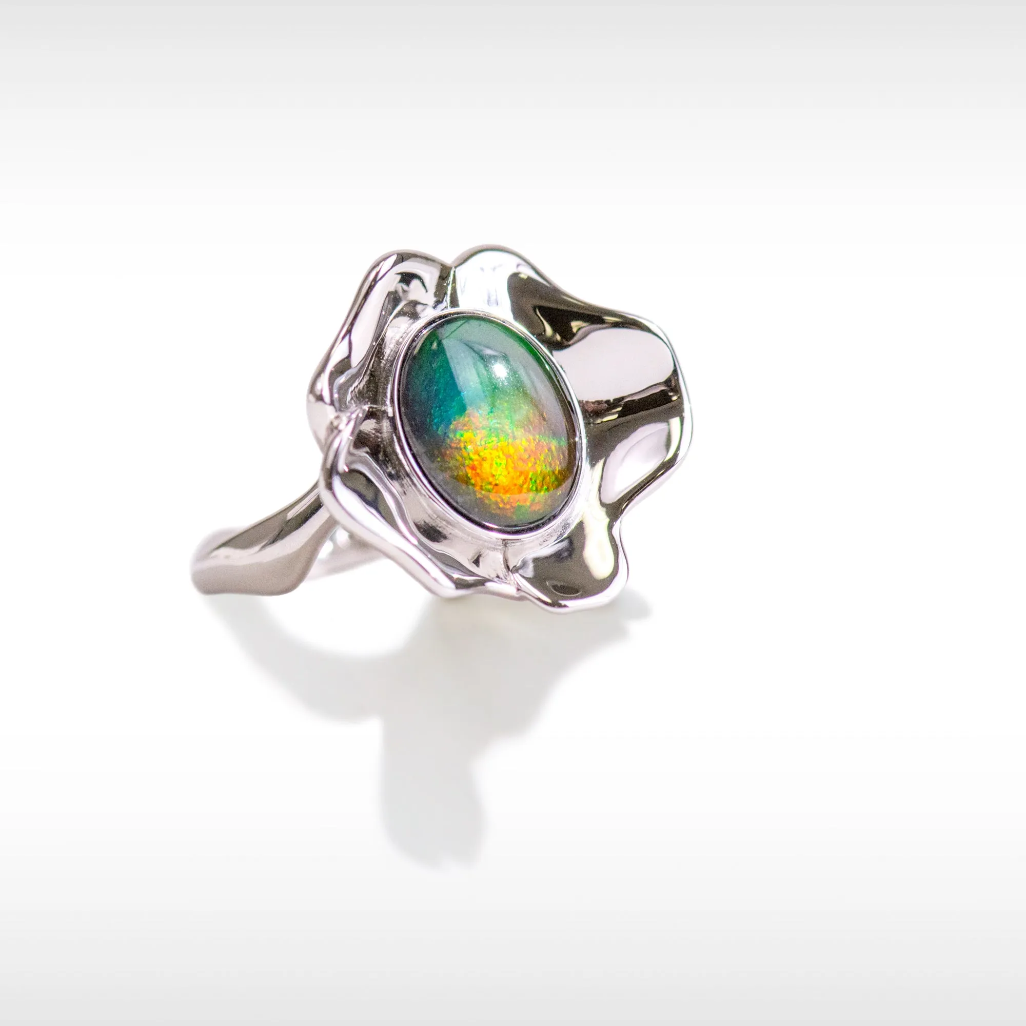 Ammolite Ring Sterling Silver BLOOM Ring