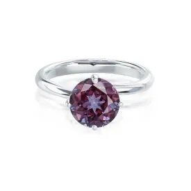 ANNORA - Chatham® Alexandrite Platinum 950 Twist Solitaire Ring