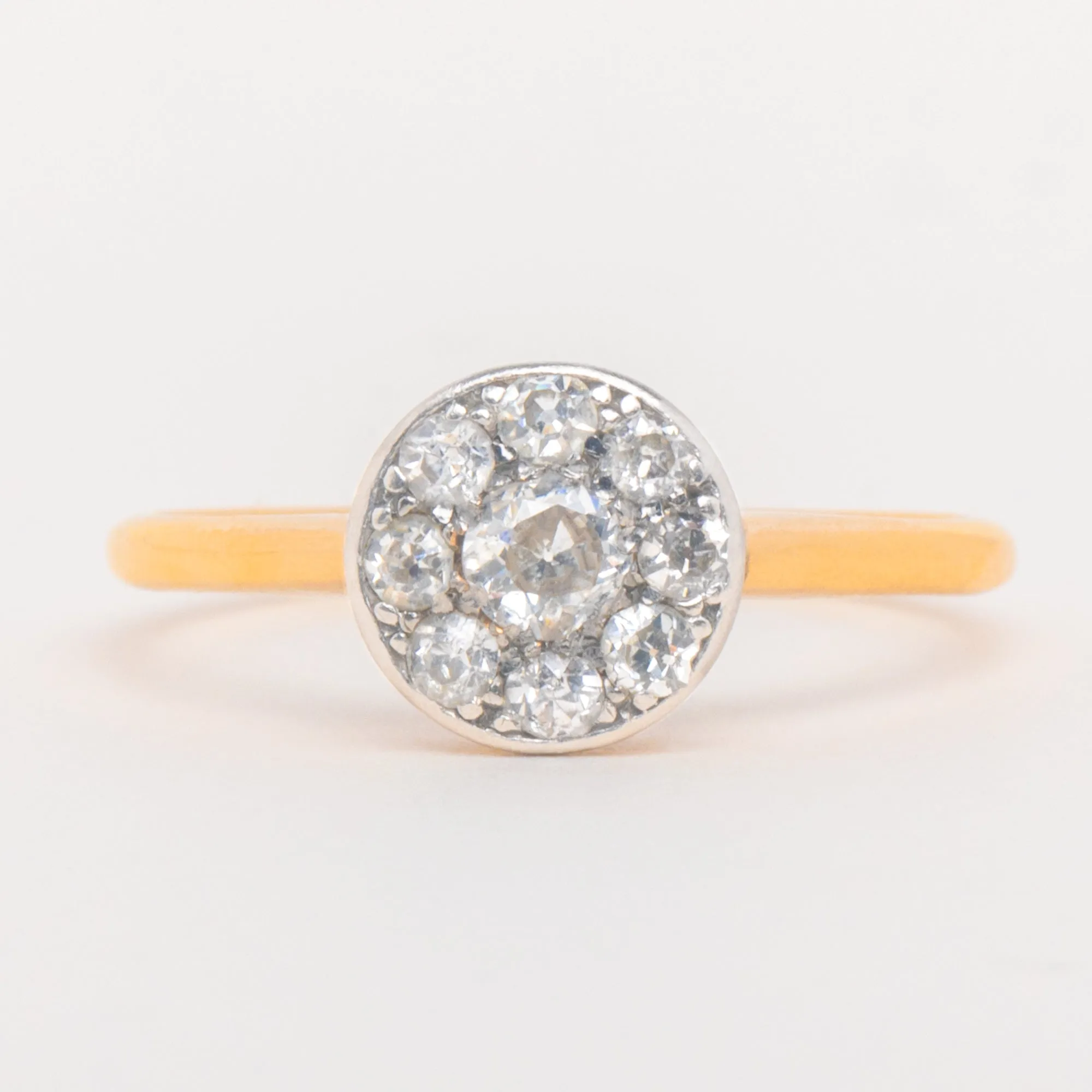 Antique 18ct Gold Diamond Cluster Ring, 0.25ct