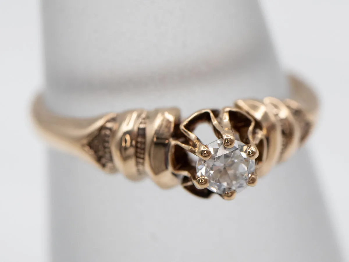 Antique Diamond Solitaire Engagement Ring