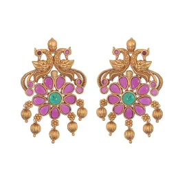 Antique Gold Plated Sania Studs Earrings