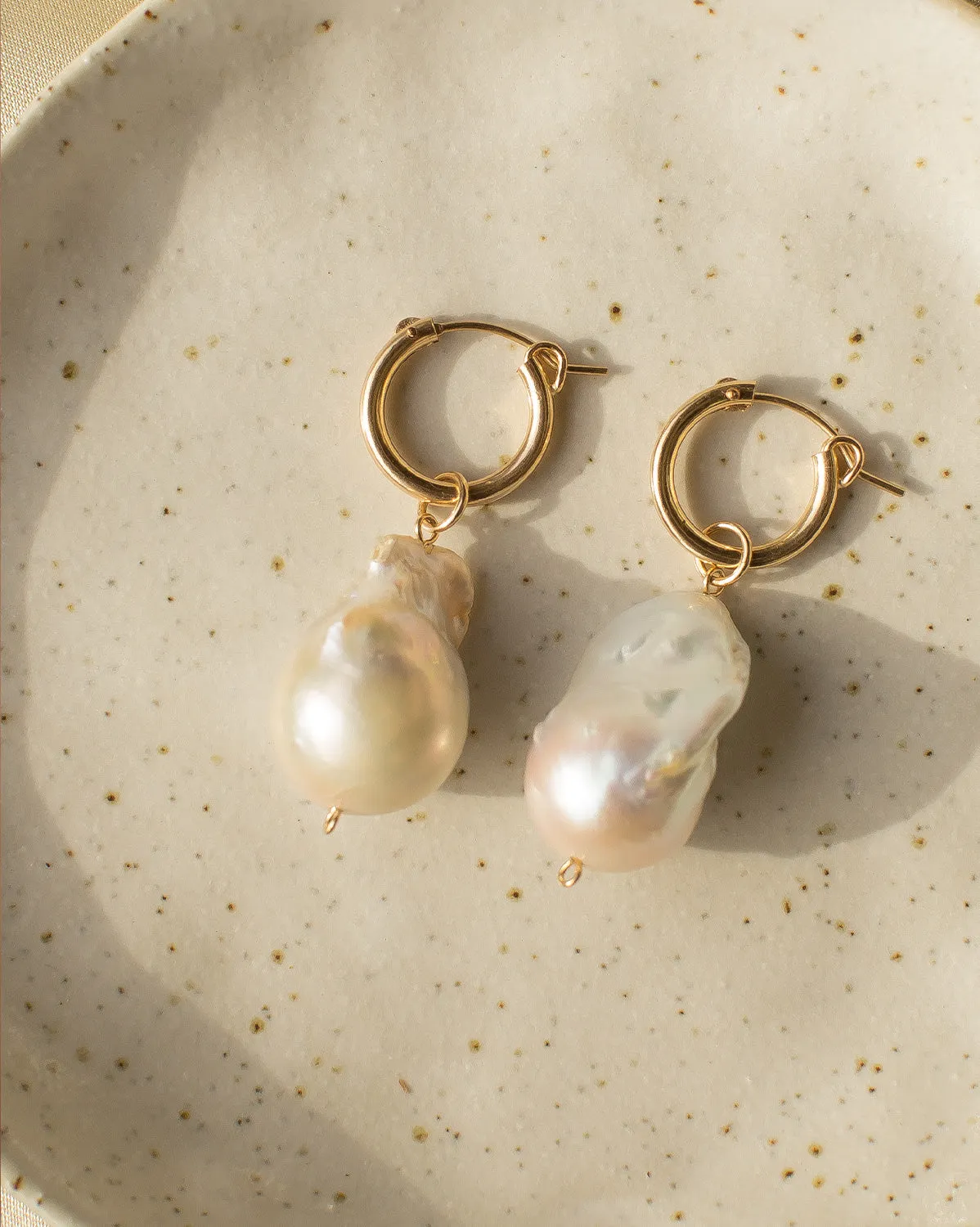 Aphrodite Baroque Pearl Earrings (Single Pearl)