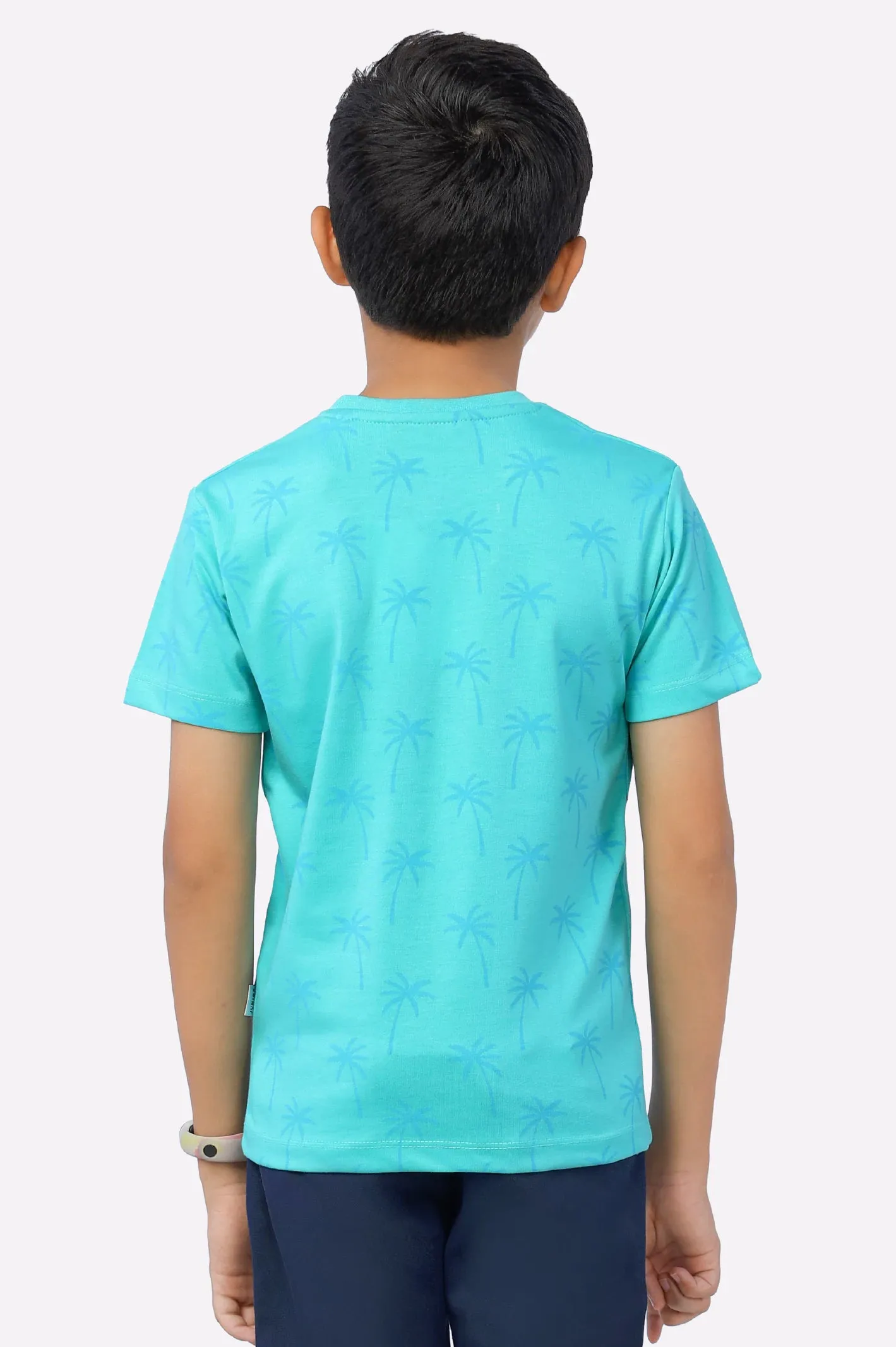 Aqua Printed T-Shirt