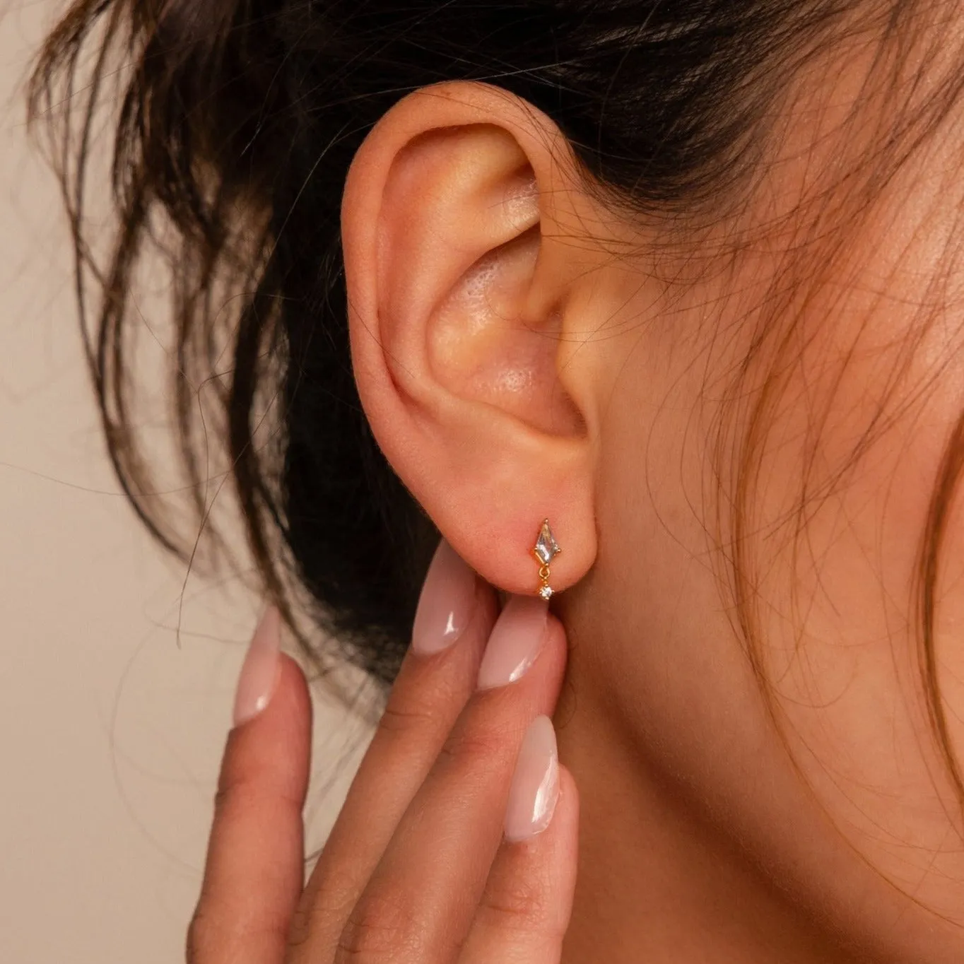 Aquamarine Kite Drop Earrings