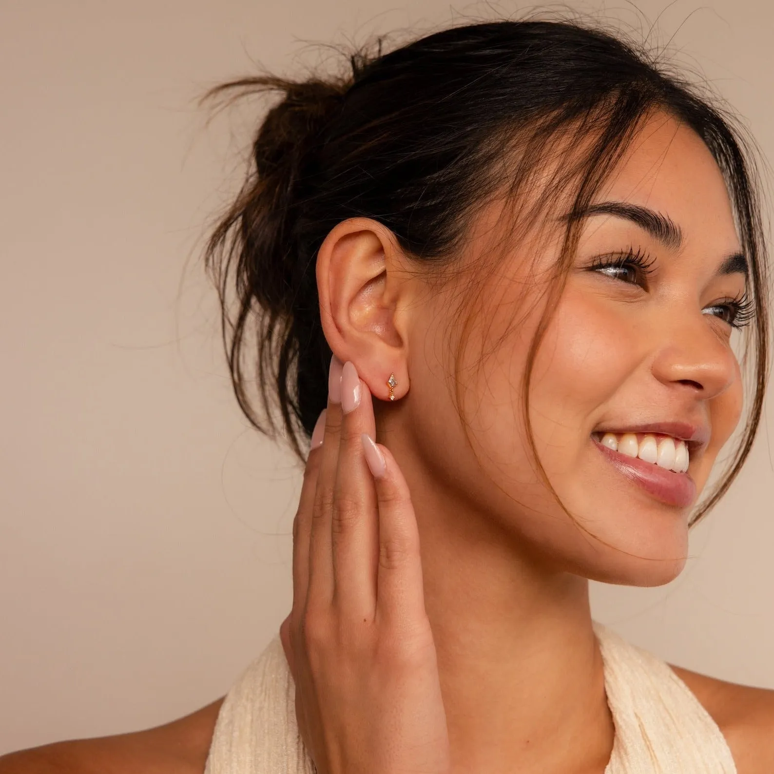 Aquamarine Kite Drop Earrings