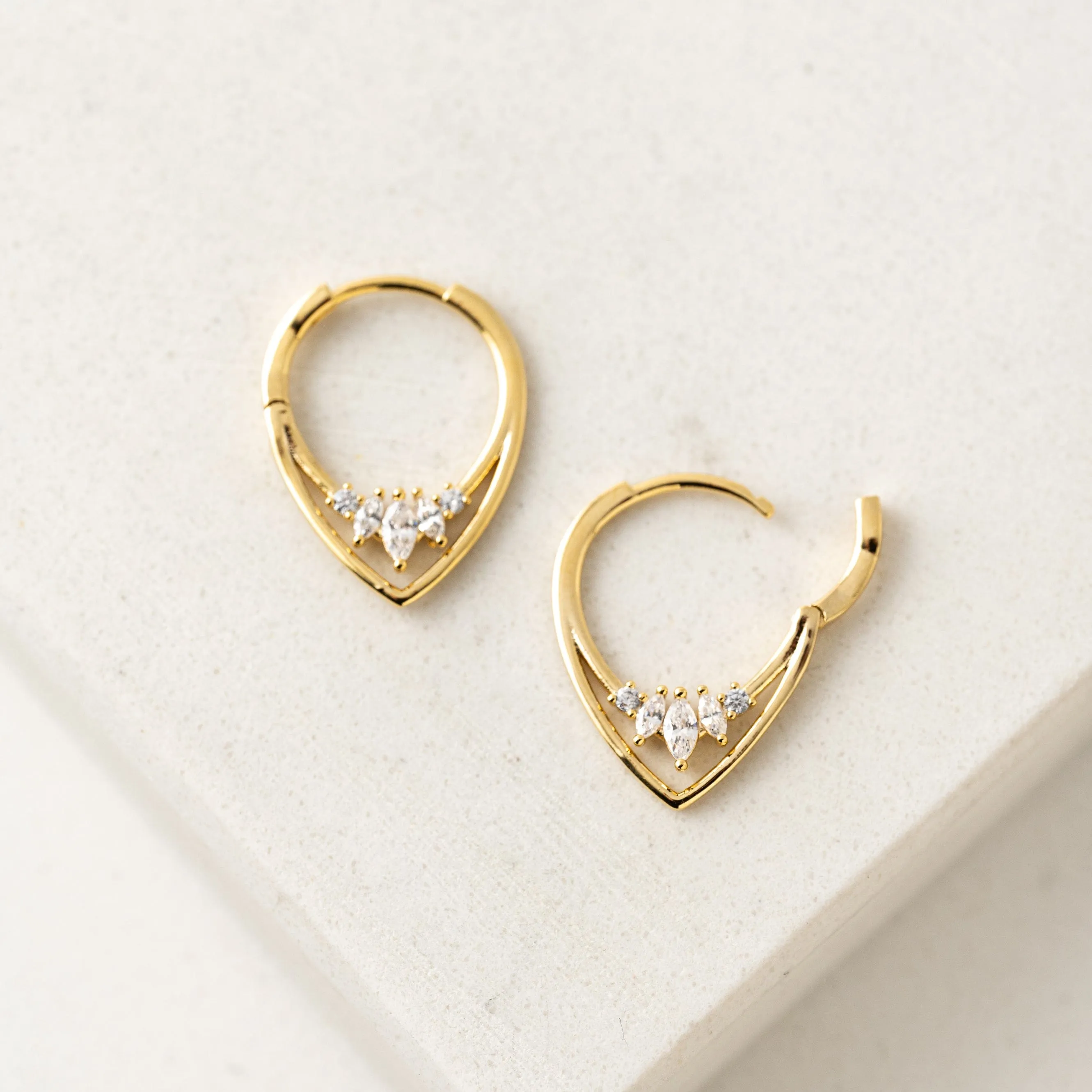 Aria Clear Hoop Earrings